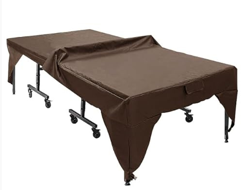 Copertura per tavolo da ping pong, 280 x 153 x 73 cm, impermeabile 210D Oxford per tavolo da ping pong, protezione UV, custodia protettiva da ping pong con 2 tasche laterali e 4 cinture antivento, per