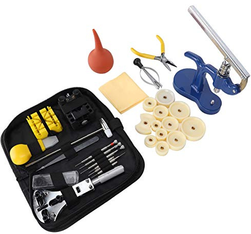 Macchina per Pressa per Orologi, Kit Professionale per Riparazione Orologi con Accessori Multipli per la Copertura Posteriore Dell'orologio, per Orologiai e Appassionati di Fai da Te,