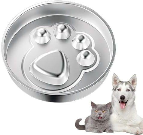 Ciotole per cani con alimentazione lenta, in acciaio , puzzle per animali domestici, per mangiare lentamente, per arricchire noia stimolazione mentale mangiare sano cucciolo di taglia piccola