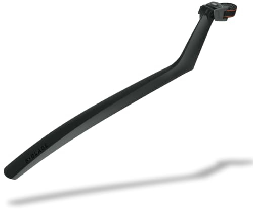 SKS Germany S-Blade Guardabarros Trasero para Bicicletas de Carretera (Accesorio de Bici aerodinámico con Ajuste de ángulo, diseño Minimalista, Hecho de plástico de Alto Rendimiento, Cierre rápido)