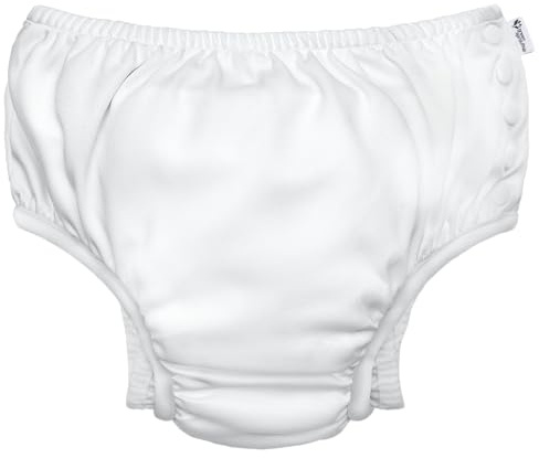 green sprouts Baby Ultimate Reusable Snap Swim Diaper, New White, 12-18 Months