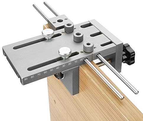 Universal Dowel Jig Kit, 3 in 1 Self Centering Doweling Jig 6/8/10mm Dowel Drill Guide with 15mm Side Hole Positioning, Woodworking Jointer Position for Cabinet assembly Furniture Repair