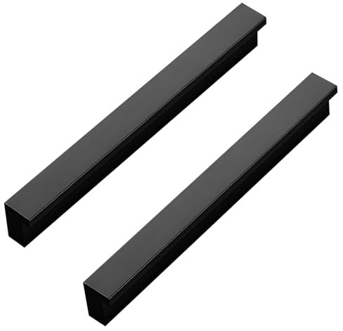 Qrity 2x Möbelgriffe Schwarz Lochabstand 160mm Türgriffe Küche Stangengriff Schrankgriffe Schubladengriffe Küchenschrank Griffe für Küchenschränke