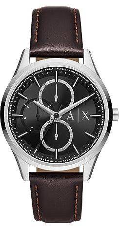 Armani Exchange Watch For Men, Chronograph Movement and 42mm Case Size with Stainless steel, Leather or Silicone strap