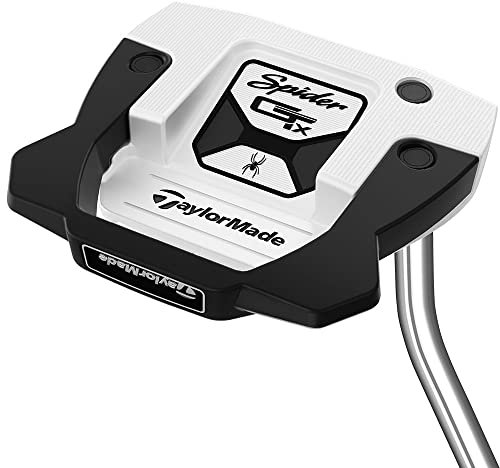 TaylorMade Herren Spider GTX Short Bend SpiderGTx Putter, kurz, rechts, 86 cm, Weiss/opulenter Garten