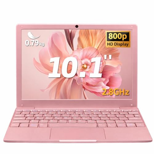 BINTEC Celeron N4020 - Mini computer portatile ultra sottile da 10,1, processore Celeron N4020 (fino a 2,8 Ghz), 8 GB di RAM DDR4, peso solo circa 0,8 kg, webcam integrata, WiFi, facile da