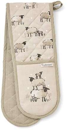 Cooksmart Highland Sheep Double Oven Gloves Heat Resistant Kitchen