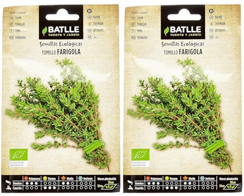 Graines Bio de Batlle - Thym (0,18g), aubergine (Lot de 2)