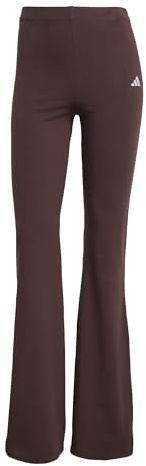 adidas Mujer ESSENTIALS SMALL LOGO FLARED LEGGINGS, shadow brown/white, L