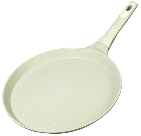 Xuanying 28 cm Nonstick Crepe Pan, Coating Induction Compatible Skillet Griddle | Dosa Tawa Pan for Roti, Tortillas & Pancakes | Eco-Friendly 100% Free PFOA,PFAS, Lightweight with Cool-Touch Handle