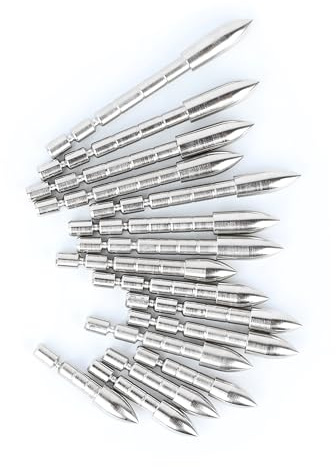 surwolf Bogenschießen Einsatz Pfeilspitzen,60/80/100/120 Grains Geschossspitzen,Zielpfeil,Jagdspitze, geeignet für ID 4,2 mm Pfeilschäft,Insert Pfeilspitzen,36Stück (4.2 * 5.4mm-100gr)