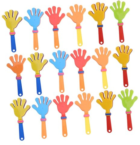 LOORGVEL 36 Piezas de Aplaudidores de Mano de Plástico Pequeños 19 Cm sin Diseño, Generador de Ruido Reutilizable para Fiestas Infantiles y Juguetes Color Aleatorio