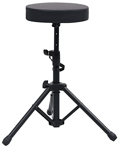 Tomostar Tabouret de Batterie, Siège de Batterie Tabouret de Tambour Trône réglable Noir Rond