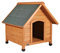 TRIXIE wetterfestes und frei justierbares Hundehaus natura Hundehütte Cottage Satteldach, M: 77 × 82 × 88 cm, braun- 39531