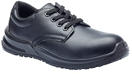 Blackrock Lace-Up Safety Shoes, Mens Womens Steel Toe Cap, Chef, Nursing, Orthopedic, Non-Slip Work Shoes, Work Utility Footwear, Hygiene, Catering, Kitchen Anti-Slip - Size 8