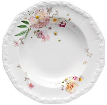 Rosenthal 10430-407165-10323 Maria Pink Rose Suppenteller, 23 cm