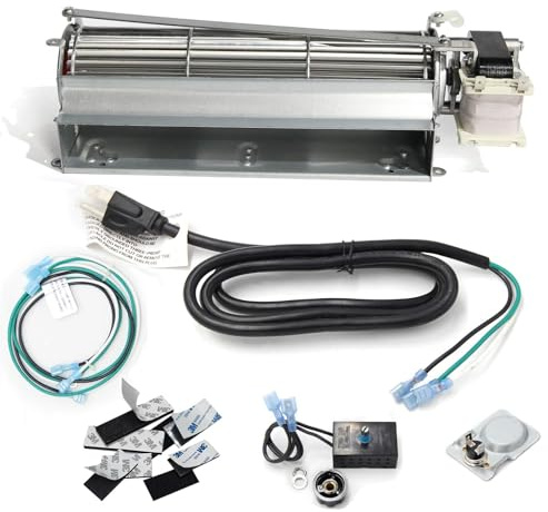 Hongso GFK4 FK4 GFK4A GFK4B Fireplace Blower Fan KIT for em3030lh-85, Heatilator NDV4236I GNDC36 GNDC33, Majestic, Vermont Castings, Monessen, CFM, Fireplace Inserts Heat Exchangers with Ball Bearings