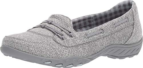 Skechers Femme Breathe-Easy-Good Influence Basket, Gris, 38 EU