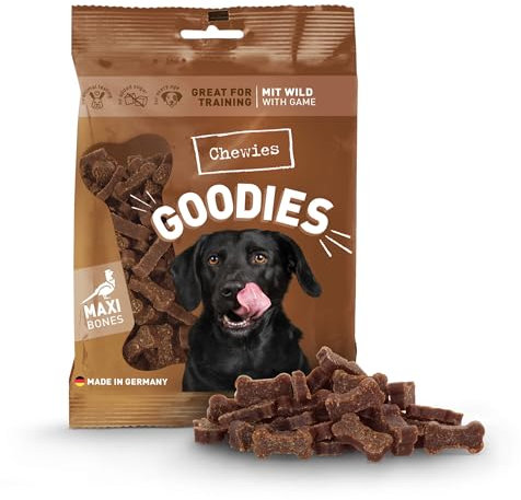 Chewies Hundeleckerli Training Maxi Wild Knöchelchen - 200 g - Hundesnacks zuckerfrei & mit hohem Fleischanteil - ideal als Trainings-Leckerli für Ihren Hund