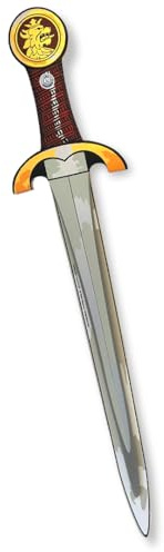 Liontouch - Épée de Chevalier Noble, Rouge/Moyen - 3-8 Ans | Jouet Médiéval en Mousse pour Enfants avec Thème Lion Doré | Accessoires D’Armes Sûrs et Durables pour Déguisements et Costumes de Garçons