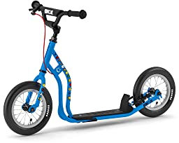 Yedoo Mau Emoji Kinder Tretroller - für Kinder ab 4 Jahre, ab 100 cm Körperhöhe, mit Luftreifen 12/12 - für Mädchen und Jungen, Höhenverstellbar mit Ständer und Reflexelementen