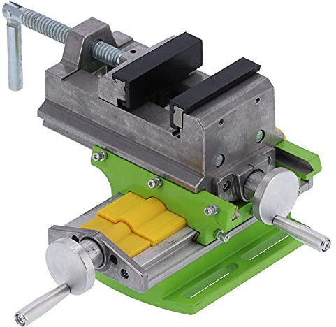 Étau Croisé de 3 Pouces, 75mm Étau Croisé de Perceuse à Colonne étau de Perçage à Glissière Croisée étau de Machine à Fraiser les Métaux avec 2 Poignées Rotatives 155X230X130 mm