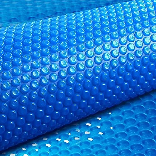CFLNYC Copertura della Piscina, Copertura Isolante for Calore a Bolle for Piscine for Famiglie Che pagano Esterno, Copertura della Piscina con Tela (Color : Blue, Size : 5X10m/16X33ft)