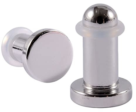 Beydodo 2 Kit Dilatadores Oreja Dilataciones Tunel Plug 6.5mm,Tunel Acero Inoxidable Dilatacion Cilindro 2G Dilataciones Tunel Plug Plata