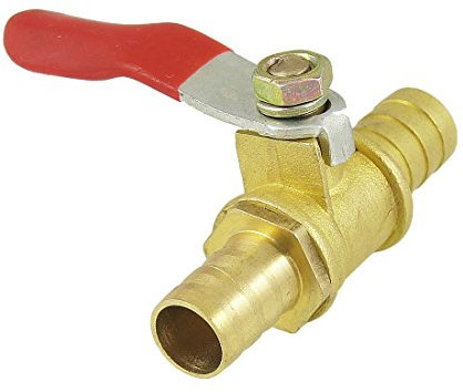 XYZOOM Kugelhahn-Absperrventil, 10 mm Schlauchtülle auf 10 mm Schlauchtülle, Kompressorzubehör, 180-Grad-Bediengriff, Metallventil, 1 Stück(c4d1b 0df77 2d2ca cde1b 892c6 3849a