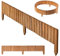 KADAX Rasenkante aus Holz, 116 x 15 cm, Beeteinfassung, Beetumrandung, Flexibler Holzzaun, Gartenzaun, Zaun für Garten, Beetbegrenzung Flexible, Mähkante Rollborder (Hellbraun)