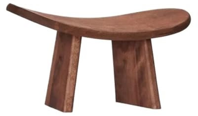 GSCLZ Tragbarer Ottoman aus Holz for Yoga, Fußstütze, Meditationshocker, ergonomischer Kleiner Kniestuhl, Fitness-Niedrigbank, abnehmbare Möbel Zum Knien Sitzen(Small Walnut Color)