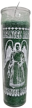 Arcangel Rafael Veladora Verde/Archangel Rafael Green Ritual Candle
