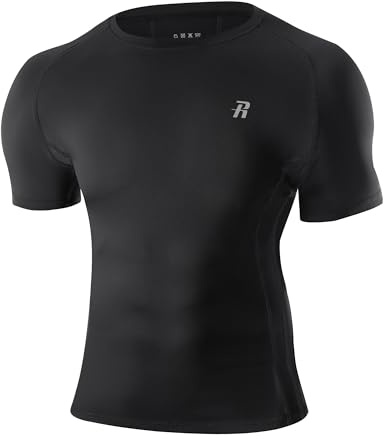 Runhit T-Shirt de Compression Homme Manche Courte, 1/3 Pack, Maillot Sport Respirant à Séchage Rapide, Baselayer Fitness pour Course, Entraînement, Gym