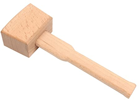 SEWACC Holzhammer aus Buchenholz Ergonomisch Praktische DIY Lederschnitzwerkzeug Holzklüpfel Kompakt Langlebig für Lederhandwerk und Holzbearbeitung für Heimwerker