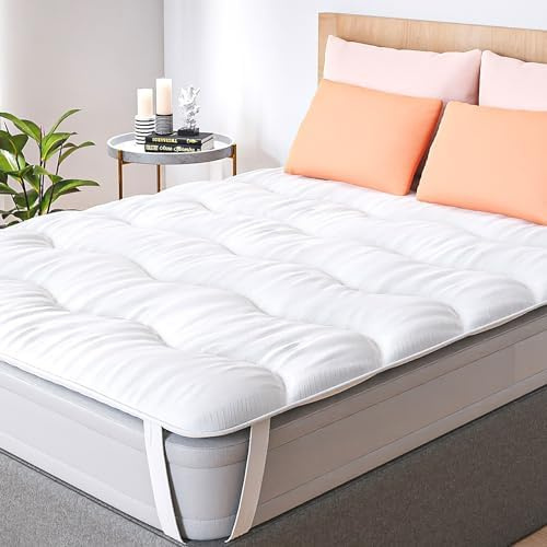 CASABEL Sobrecolchon 150x200 cm – Topper de Microfibra Suave, Transpirable, Antiácaros y de Fácil Cuidado, para Camas, Sofás Cama, Colchones Hinchables y Protección de Colchón