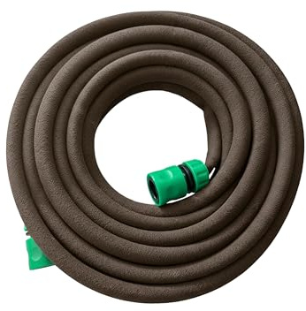 Relaxdays Tuyau poreux Goutte-à-Goutte 70 m pour Irrigation, bacs surélevés et Haies, Brun, 5,5 x 5,5 cm