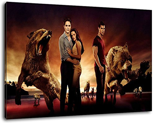 PrintArtGalery Dark Twilight Leinwandbild auf Holzrahmen gespannt Größe: 60x40 cm