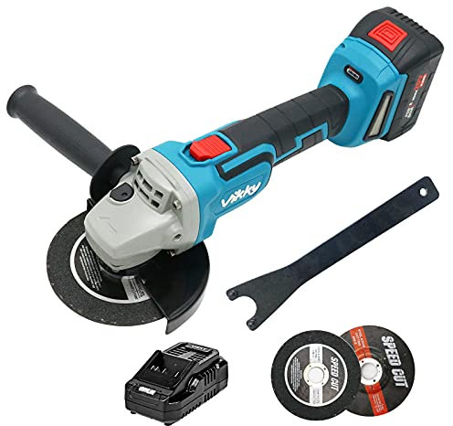Vikky Akku-Winkelschleifer, bürstenloser 20V 4.2 Lithium-Ionen Akku-Schleifer, Schleifscheibe mit einem Durchmesser von 125 mm, zum Schneiden und Schleifen