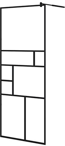 vidaXL Duschwand für Begehbare Dusche mit Klarem ESG Glas Duschabtrennung Duschtrennwand Duschkabine Dusche Badezimmer 80x195cm Aluminium