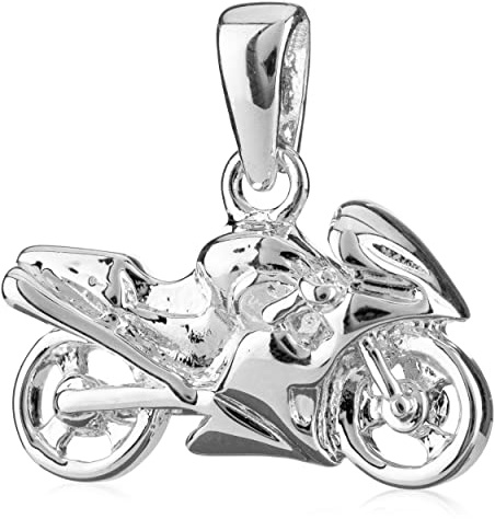 NKlaus Motorrad Biker Amulett 925 Silber 19x11mm Herren Kettenanhänger für Halskette 3021