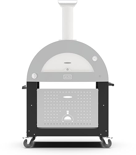Alfa Forni Carrelli per barbecue e affumicatori della Marca Modello Base 3 Pizze Moderno Nero