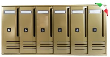 MOHOME Cassetta Postale Esterno Condominiale Interno Made in Italy Alluminio Bronzo Componibile Modulare 6 Scompartimenti 30 x 17,5 x 62 cm Targhetta Doppia Chiave Kit Montaggio Incluso