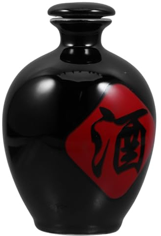 Ciieeo Bottiglia in Ceramica Per Vino Brocca Vuota Sigillata Contenitore Tradizionale Per Liquori Per Conservazione Di Bevande e Arredamento d Interni