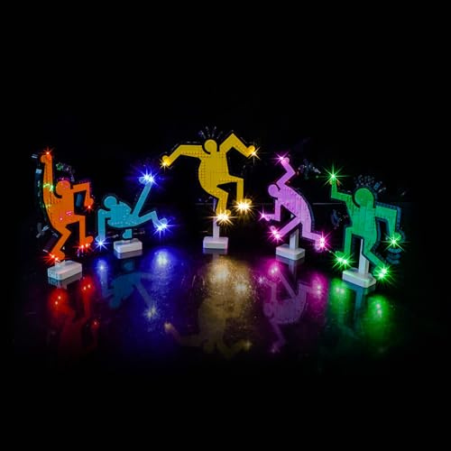 Led Light Set Compatible with Lego Keith Haring – Dancing Figures 31216 (No Model), Decoration Lighting Set Compatible with Lego Keith Haring – Dancing Figures Creative Toys