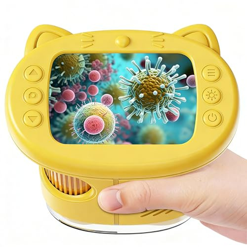 1000X Handheld Digital Microscope for Kids : Wonderquest Microscope with 2.0 IPS Screen, STEM Toys for Ages 3-6 8-13 Girls Boys Child, Portable Edu Gift Age 4-6 8-12 Children Students