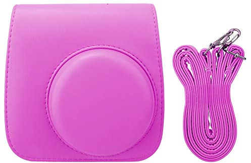 MMABEUTF Mini Bolso para cámara, Bolso Cruzado de Moda con Correa Desmontable, herrajes de Metal, Forro Suave, para cámaras Digitales compactas (UVA Púrpura)