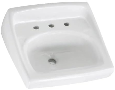 American Standard 0356.915.020 Lucerne Wall-Hung Lavatory 8-Inch C, White