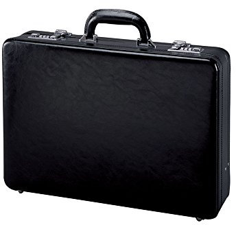 ALASSIO 41033 Attachékoffer Taormina, Aktenkoffer aus hochwertigem Leder, Koffer mit 2 Zahlenkombinationsschlössern, Geschäftskoffer, Businesskoffer schwarz, Lederkoffer ca. 45,5 x 33 x 10 (+2) cm