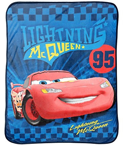Jay Franco Plush Throw Blanket – 46 x 60 Inches Kids Hero Soft & Cozy Fleece Throw for Bedroom & Couch Décor, Official Licensed Product, Blue - Cars