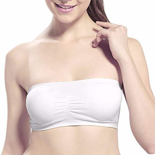Axelbandslös bh för damer, bandeau bh utan remmar, bh sömlös bh, tub, topp, bralette